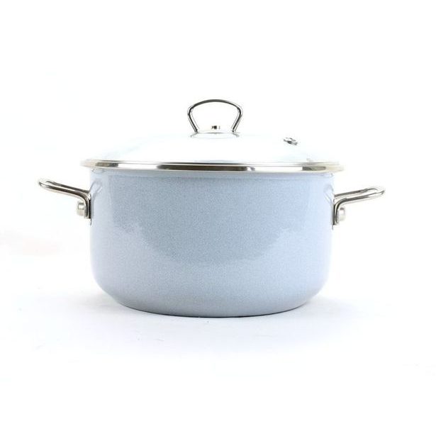 hrnec+PO d16 sklo šedomodrý, PREMIUM, 1,5l, smalt