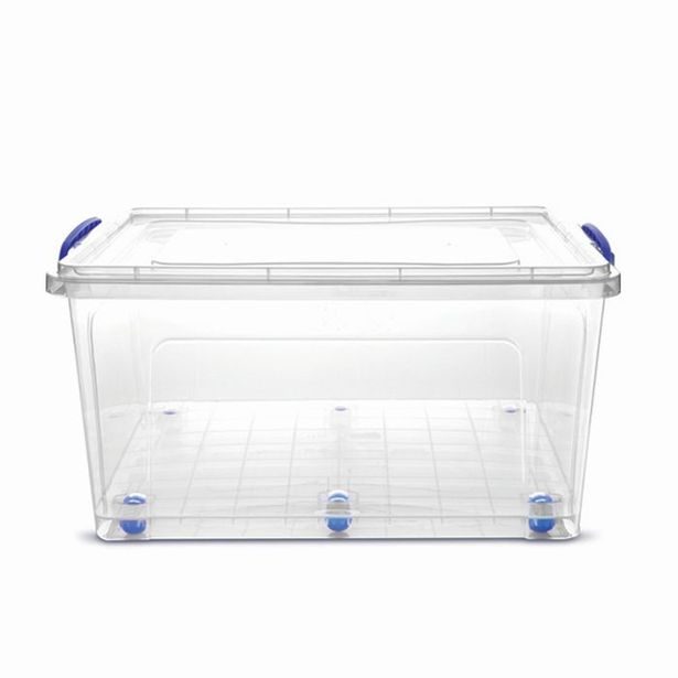 box 42,0l CLEAR, 55x37x29cm+koleč., plast
