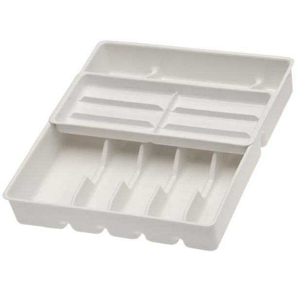 příborník 38x42,5x7,5cm, 13přihr. s posuv.dílem,plast