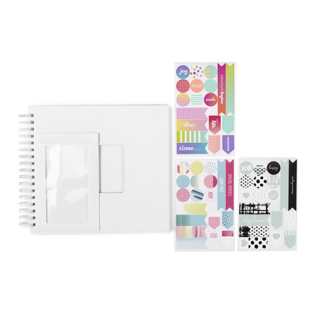 Hama kreativní set – spirálové album + 3 archy nálepek (deník DIY)