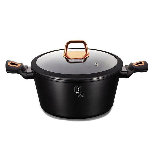 BERLINGERHAUS Kastrol s mramorovým povrchem 28 cm Black Rose Collection BH-1931