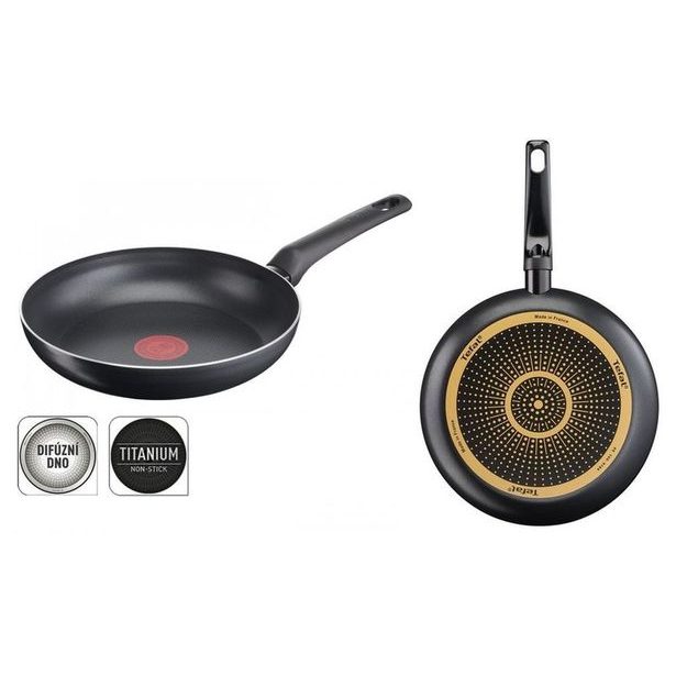 pánev d28 SIMPLE COOK, titan, černá, TEFAL