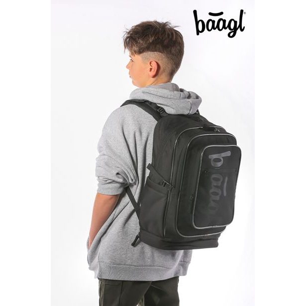 BAAGL SET 3 Cubic Uni černá: batoh, penál, sáček