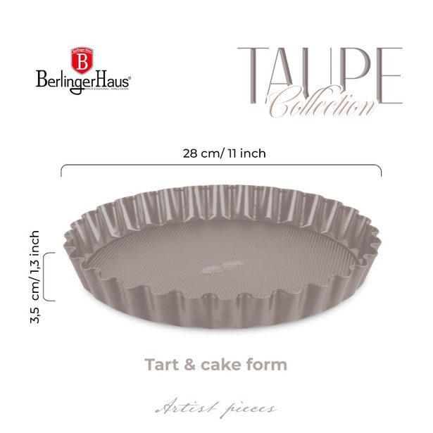 BERLINGERHAUS Forma na dort s titanovým povrchem, Taupe Collection BH-8632