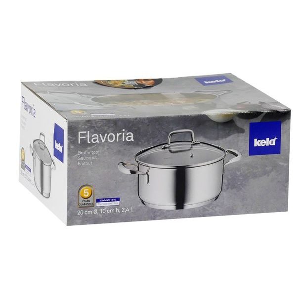 KELA Kastrol s poklicí nerez 18/10 FLAVORIA 20 cm KL-10172