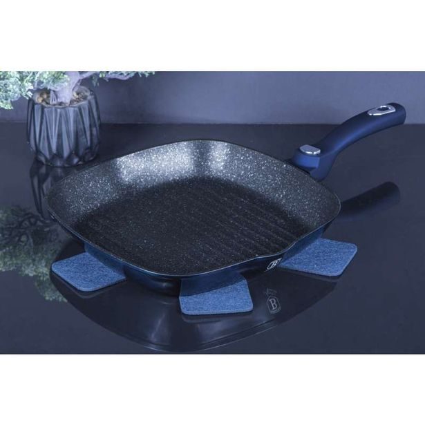 BERLINGERHAUS Pánev grilovací s odnímatelnou rukojetí 28 cm Aquamarine Metallic Line BH-7151