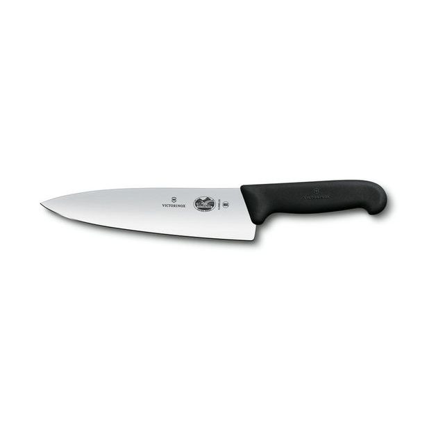 nůž 20cm ostří, kuch.široký, FIBROX, protiskl. VICTORINOX, černý