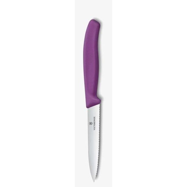 nůž 10cm loupací, vlnitý, špičatý FIALOVÝ, VICTORINOX