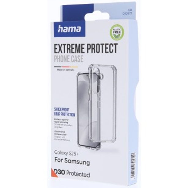 Hama Extreme Protect, kryt pro Samsung Galaxy S25+, materiál D3O, nežloutne, průhledný