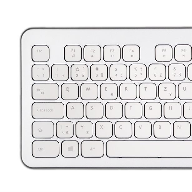 Hama bezdrátová klávesnice KW-700, stříbrná/bílá