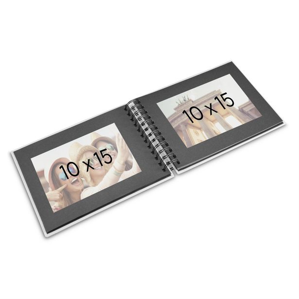 Hama album klasické spirálové FINE ART 24x17 cm, 50 stran, lagoon (modrá), černé listy