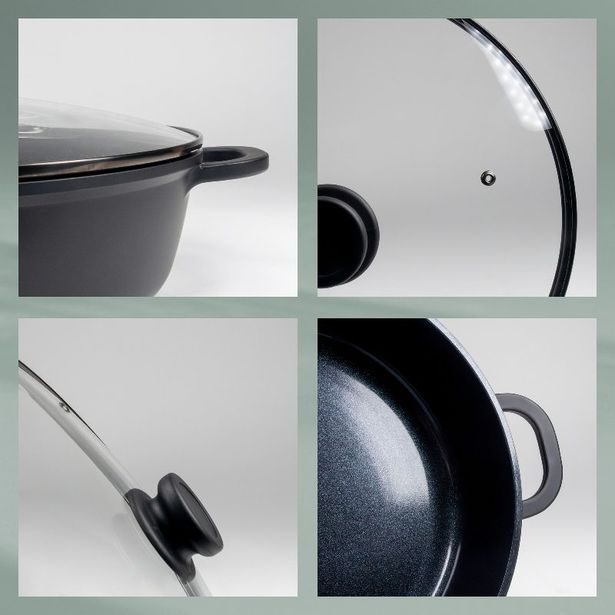 KELA Hluboká pánev s poklicí a keramickým povrchem 32 cm ATURA KL-15167