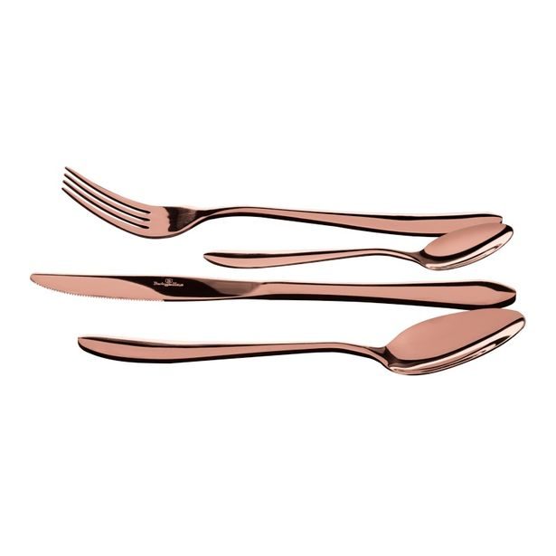BERLINGERHAUS Sada cestovních příborů nerez 4 ks Rose Gold Collection BH-3083