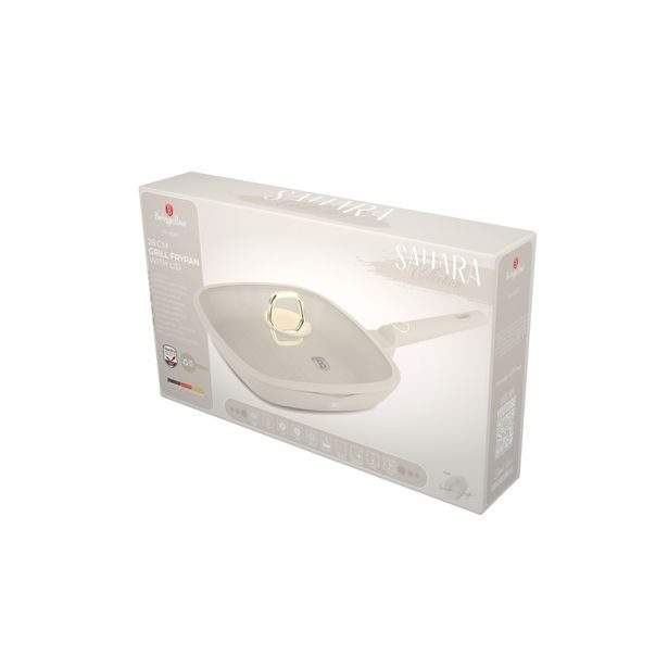 BERLINGERHAUS Pánev grilovací s titanovým povrchem a poklicí 28 cm Sahara Collection BH-8067