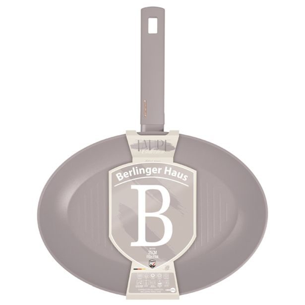 BERLINGERHAUS Pánev na ryby a steaky s titanovým povrchem 35 cm Taupe Collection BH-8104