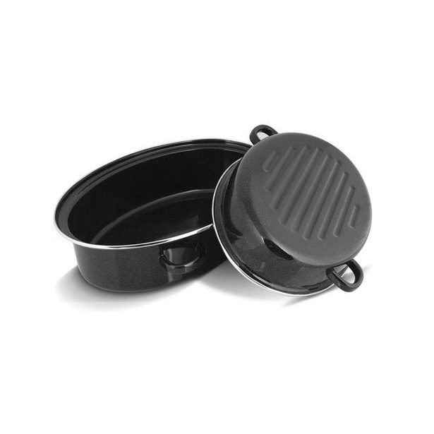 dvojpekáč 30cm ovál-BERYL, boč.ucha,ráfek, smalt