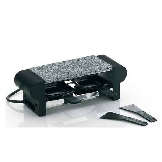 KELA Kamenný gril SPLÜGEN černý, 29,5x10,5x10 cm, 2 pánvičky a špachtle KL-66493
