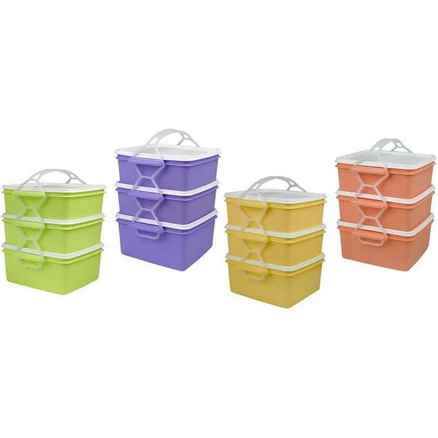 jídlonosič 3D (2x1,2l+1,4l) KOMBI, ČTVERCOVÝ