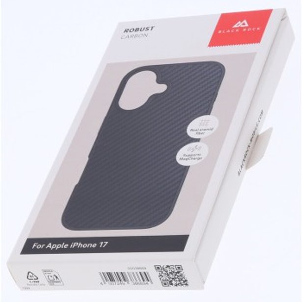 Black Rock Robust Carbon, kryt pro Apple iPhone 17, magnetický, karbonový vzhled, černý