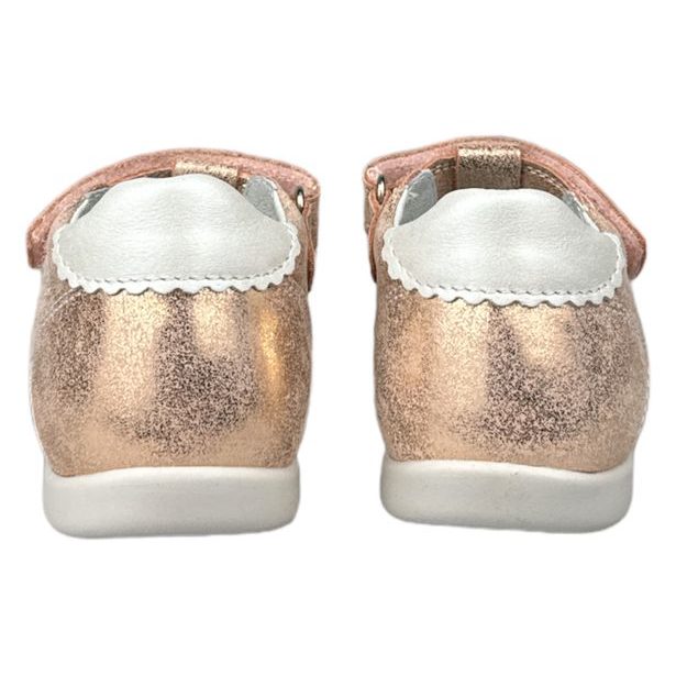 Dívčí kožené sandály Ciciban - Růžové s květinkami