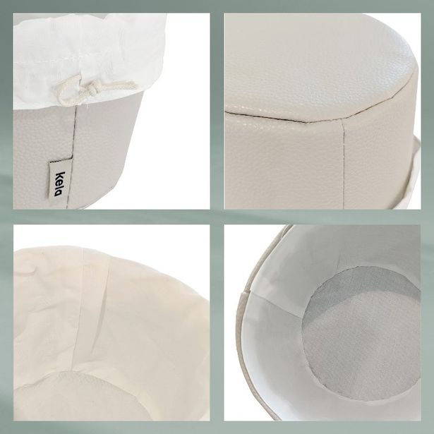 KELA Košík na chleba Grana PU kůže stříbrná šedá 11,0cm 19,0cm KL-12545