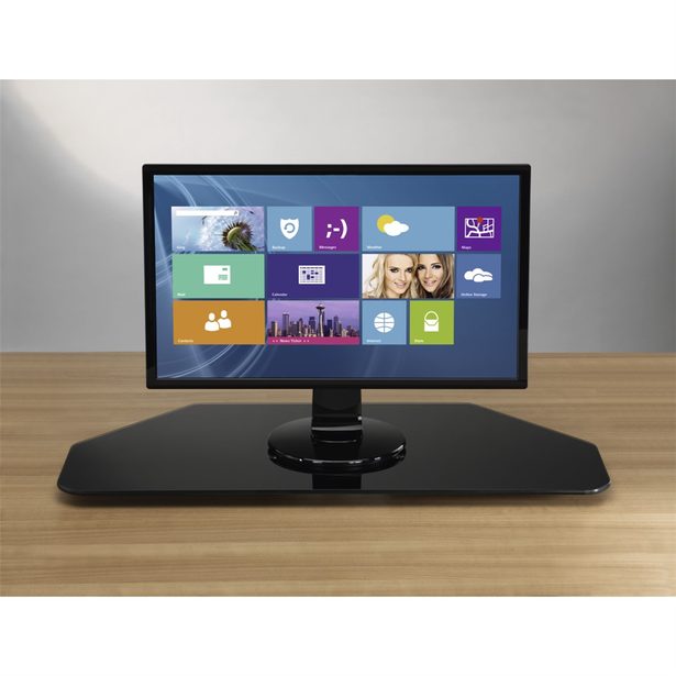 Hama rotary Stand for LCD/Plasma TV, glass, black