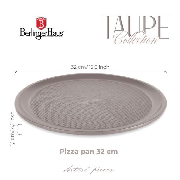 BERLINGERHAUS Pánev na pizzu s titanovým povrchem 32 cm Taupe Collection BH-7931