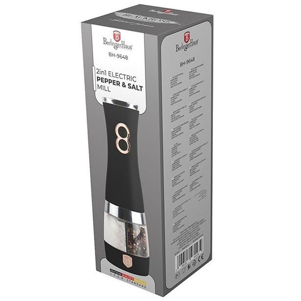 BERLINGERHAUS Mlýnek na pepř a sůl elektrický 2v1 Black Rose collection BH-9648