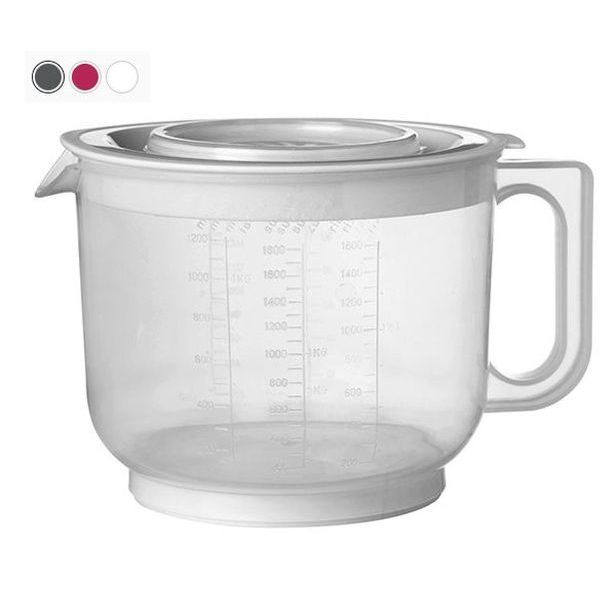 mísa 2,0l s výlevkou, odměrkou+víko, plast