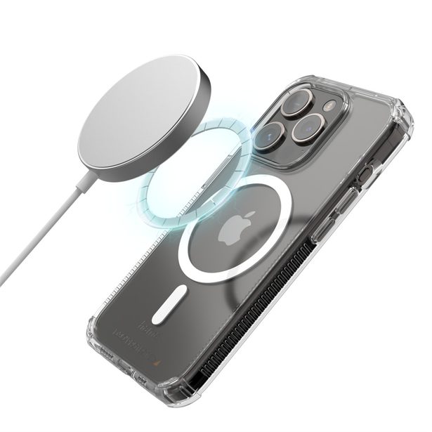 Hama Extreme Protect, kryt pro Apple iPhone 16, magnetický, D3O®, nežloutne, průhledný