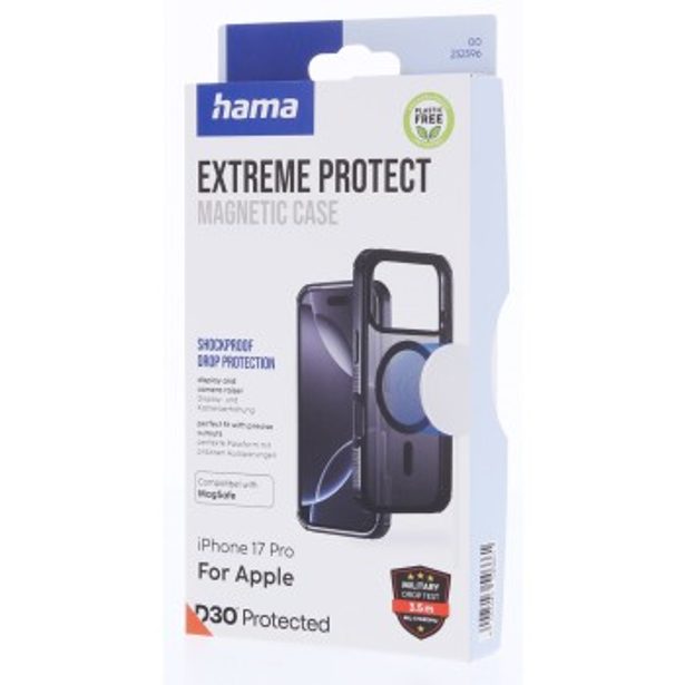Hama Extreme Protect, kryt pro Apple iPhone 17 Pro, magnetický, D3O®, černý