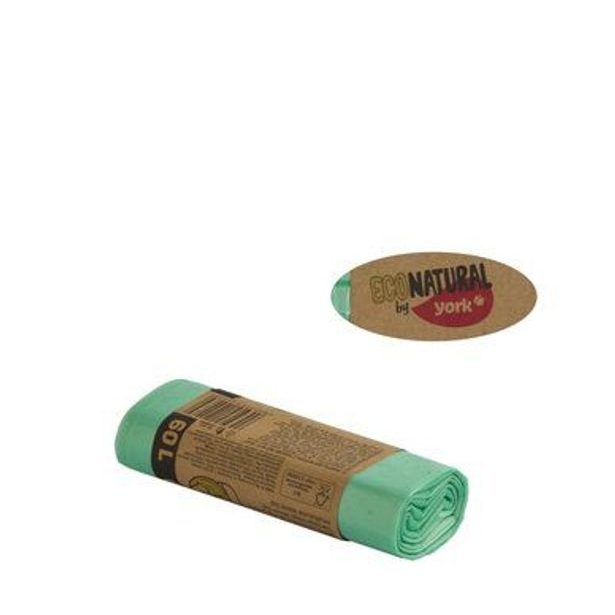 sáčky odp. 60l-10ks-ECO, zatah. zelené, YORK