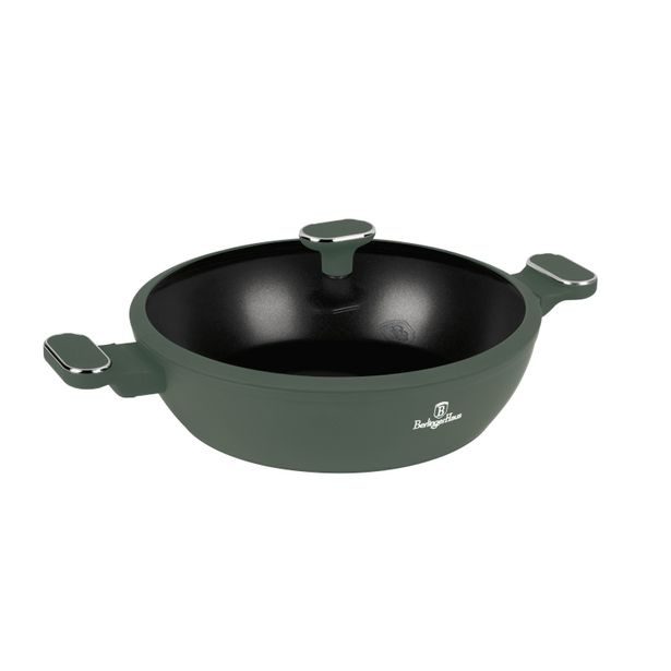 BERLINGERHAUS Kastrol s titanovým povrchem a poklicí 30 cm Matte Green Collection BH-8199