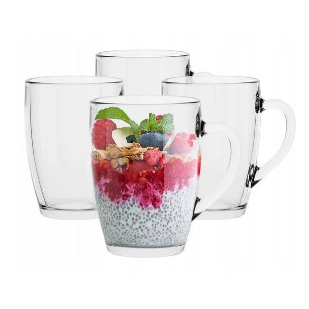 hrnek 365ml, 4ks, LAVA, sklo