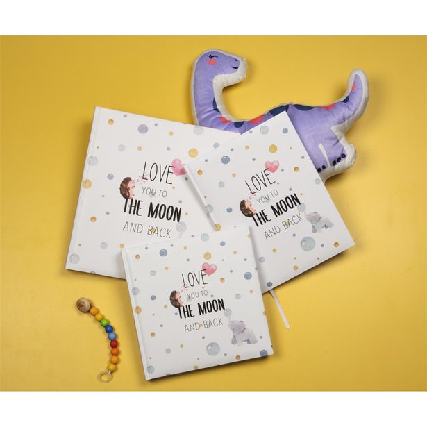 Deník miminka TO THE MOON 22x29 cm, 46 stran (v němčině)