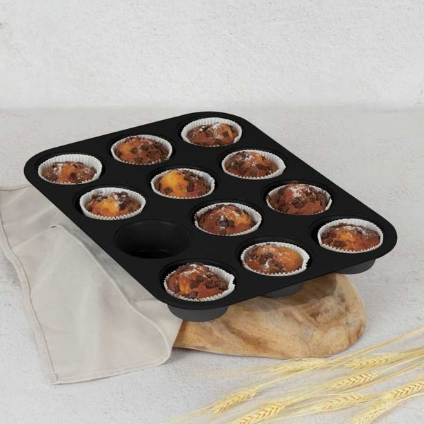 BERLINGERHAUS Forma na muffiny s nepřilnavým povrchem 12 ks Antracit Collection BH-8691
