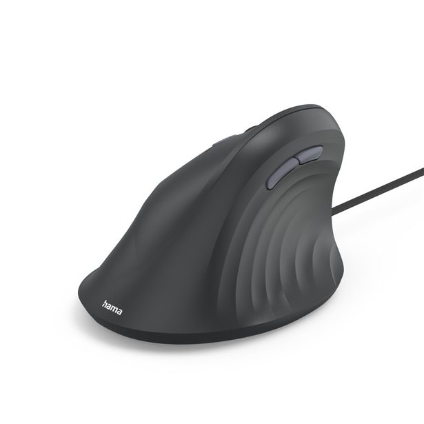 Hama vertikální ergonomická kabelová myš ECM-500L, pro leváky, černá