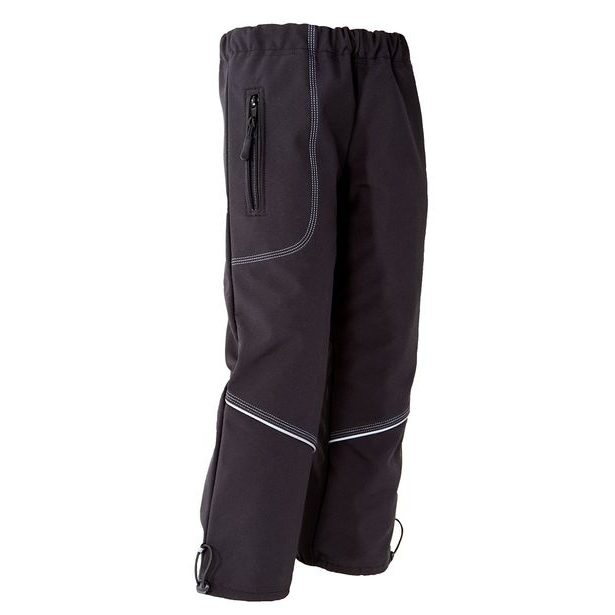 MODADETI_ADELLiNO Softshellové nepromokavé kalhoty podšité fleecem černé