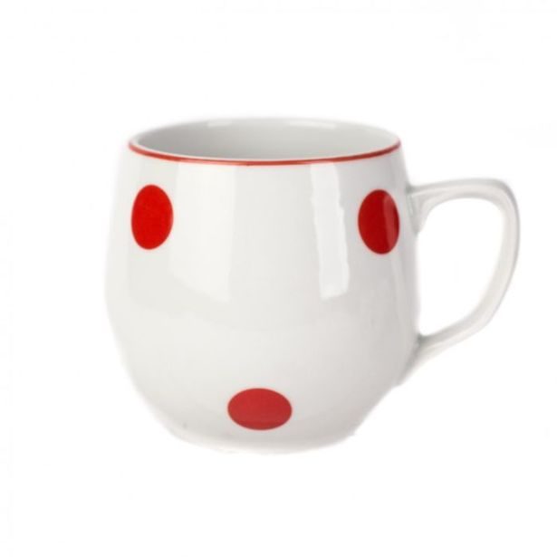 hrnek 300ml BAŇÁK-Červ. puntík, čes.porcelán