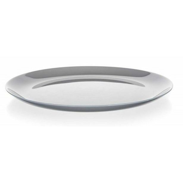 talíř d25cm mělký, DIWALI, šedý, tvrz.sklo