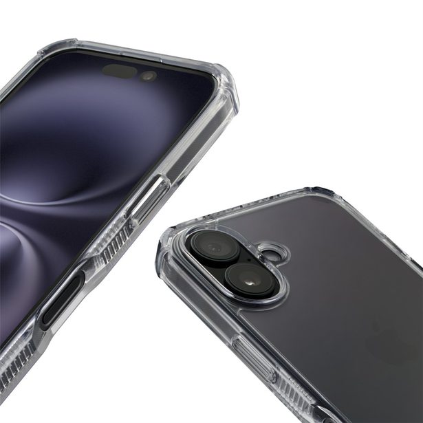 Hama Extreme Protect, kryt pro Apple iPhone 16e, materiál D3O, nežloutne, průhledný