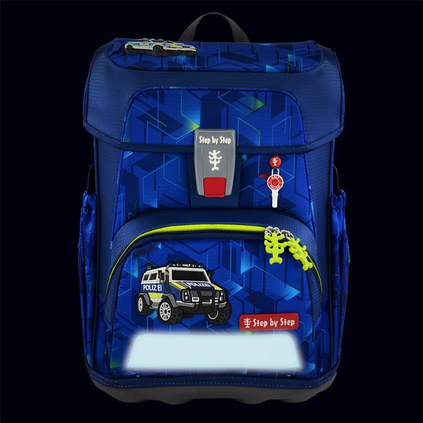 Školní aktovka Step by Step CLOUD, Police Truck Charly - 5 dílný set, AGR certifikát