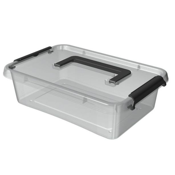 box 3,10l SIMPLE-1313, 29x20x8cm,rukojeť,transp.plast