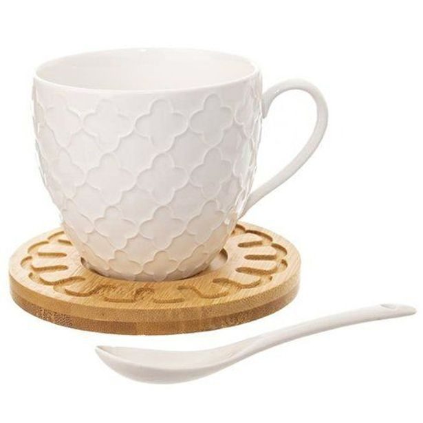 šapo 250ml porc., podšálek+lžička BAMBUS