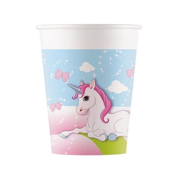 PROCOS KELÍMKY PAPÍROVÉ JEDNOROŽEC 8 KS, 200 ML_hamashop