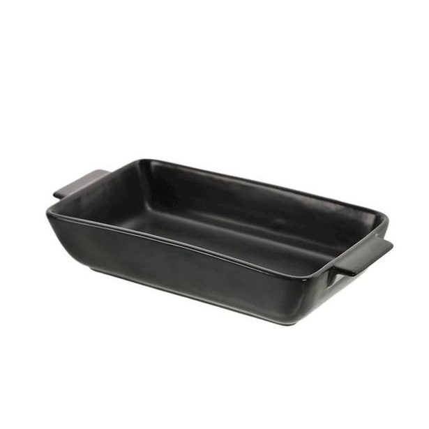 miska 1ks 23,5x11x4cm, černá zapék., porcelán