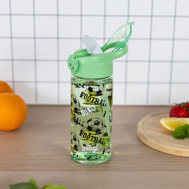 BAAGL Tritanová láhev na pití s brčkem Fotbal 500 ml