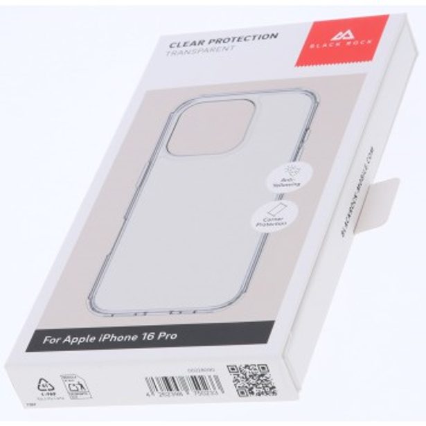 Black Rock Clear Protection Case, kryt pro Apple iPhone 16 Pro, průhledný