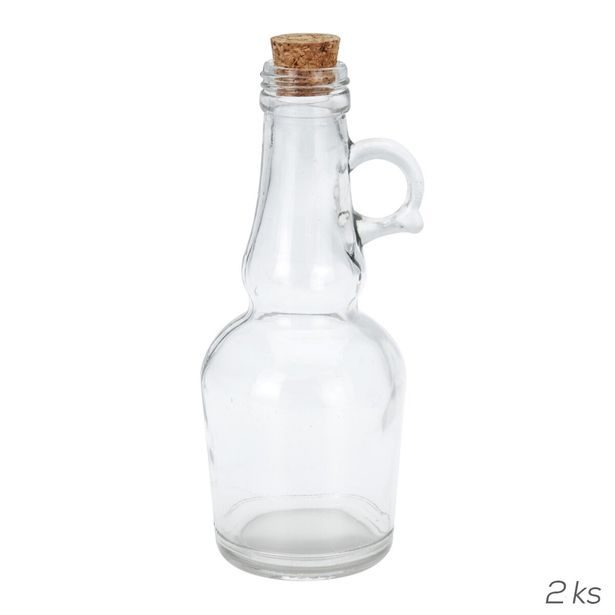 Láhev s korkem 0,25 l 2 ks