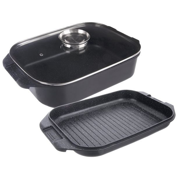 Pekáč GRANDE Aroma s poklopem oboustranný 41x26x15 cm